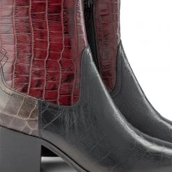 Shoe The Bear Black Mix Georgia Croc Boot