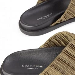 Shoe The Bear Ivy Khaki Cross T Slip On Mule