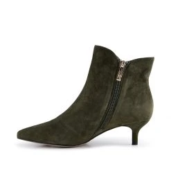 Shoe The Bear Saga Zip Boot In Khaki Suede