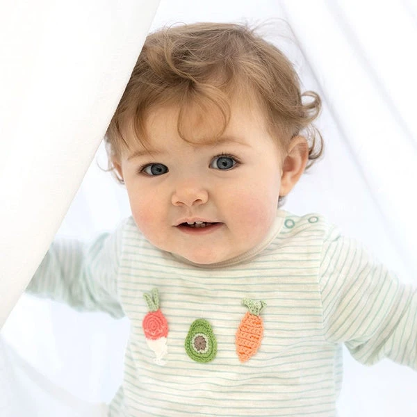 Albetta Crochet 3 Mini Veggies Babygrow 3 Albetta Crochet 3 Mini Veggies Babygrow