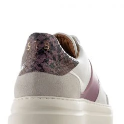 Shoe The Bear Valda Sneaker Suede Leather - White/lavender Multi