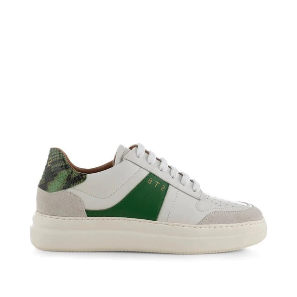 Shoe The Bear Valda Sneaker Suede Leather - White/green Multi 6 Shoe The Bear Valda Sneaker Suede Leather - White/green Multi