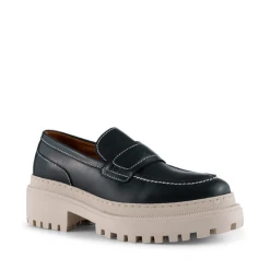 Shoe The Bear Iona Saddle Loafer Black Smooth