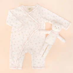 Albetta Ditsy Pointelle Babygrow for 0 to 3 months
