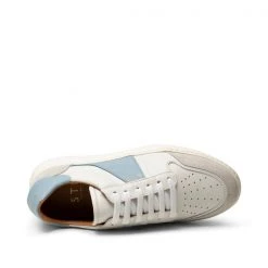 Shoe The Bear Valda Sneaker Suede Leather - White/blue Multi