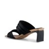 Shoe The Bear Slyvi Padded Strap Heel - Black Satin