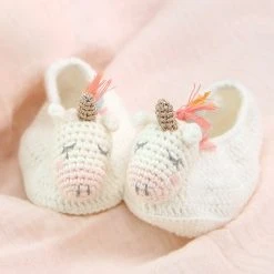 Albetta Crochet Unicorn Star Booties
