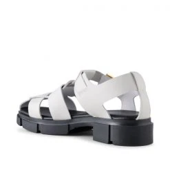 Shoe The Bear Alva Fisherman Leather Sandal White