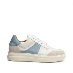 Shoe The Bear Valda Sneaker Suede Leather - White/blue Multi