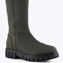 Shoe The Bear Rebel High Shaft Leather Boots Khaki