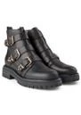 Shoe The Bear Franka Strappy Boots in Black Leather