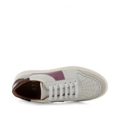 Shoe The Bear Valda Sneaker Suede Leather - White/lavender Multi