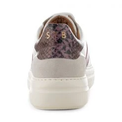 Shoe The Bear Valda Sneaker Suede Leather - White/lavender Multi