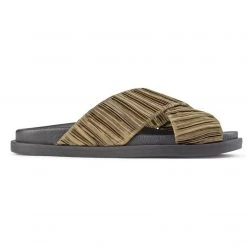 Shoe The Bear Ivy Khaki Cross T Slip On Mule