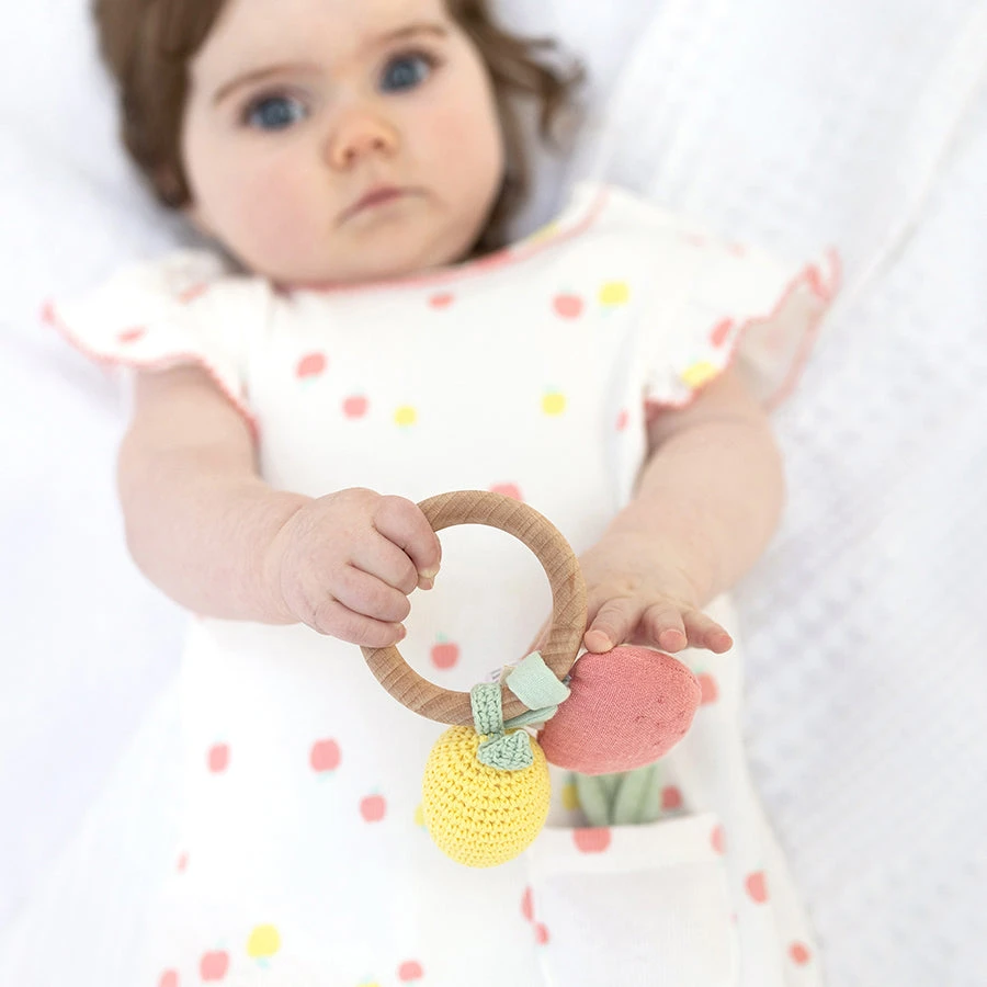 Albetta Crochet Tutti Frutti Activity Ring Rattle 3 Albetta Crochet Tutti Frutti Activity Ring Rattle