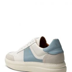 Shoe The Bear Valda Sneaker Suede Leather - White/blue Multi