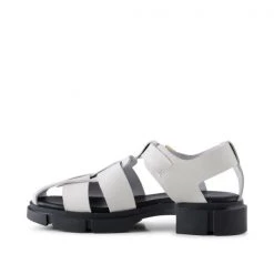 Shoe The Bear Alva Fisherman Leather Sandal White