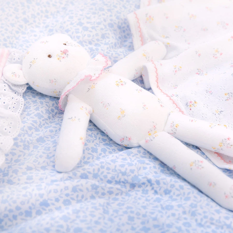 Albetta Ditsy Pointelle Ruffle Teddy Toy 4 Albetta Ditsy Pointelle Ruffle Teddy Toy