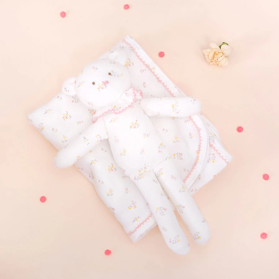 Albetta Ditsy Pointelle Ruffle Teddy Toy 3 Albetta Ditsy Pointelle Ruffle Teddy Toy