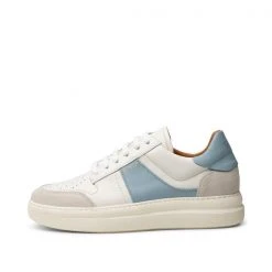 Shoe The Bear Valda Sneaker Suede Leather - White/blue Multi
