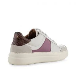 Shoe The Bear Valda Sneaker Suede Leather - White/lavender Multi