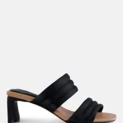 Shoe The Bear Sylvi Padded Strap Black Satin