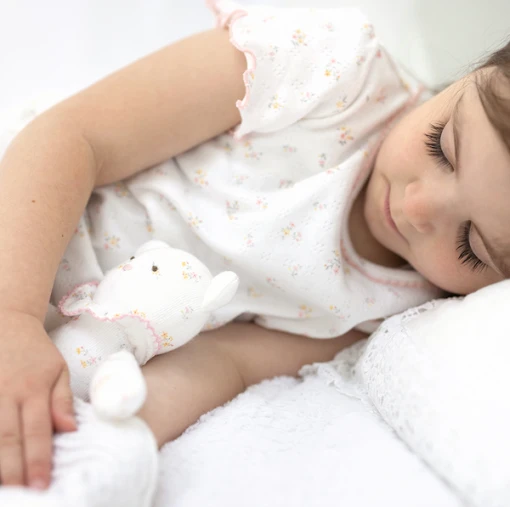 Albetta Ditsy Pointelle Ruffle Teddy Toy