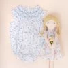 Albetta Blue Ditsy Smocked Bubble Romper 2 Albetta Blue Ditsy Smocked Bubble Romper