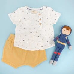 Albetta Space Print Gauze Shirt Set