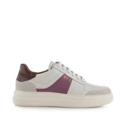 Shoe The Bear Valda Sneaker Suede Leather - White/lavender Multi