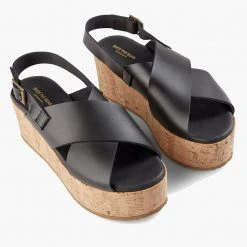 Shoe The Bear Begonia Ankle Wedge Black